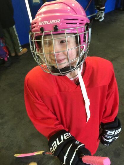 Image of happy new hockey player!