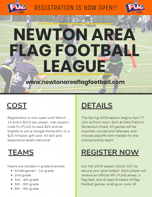 Image of Newton Area Flag Football League program